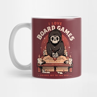 I Love Board Games - Funny Creepy Skull Gift Mug